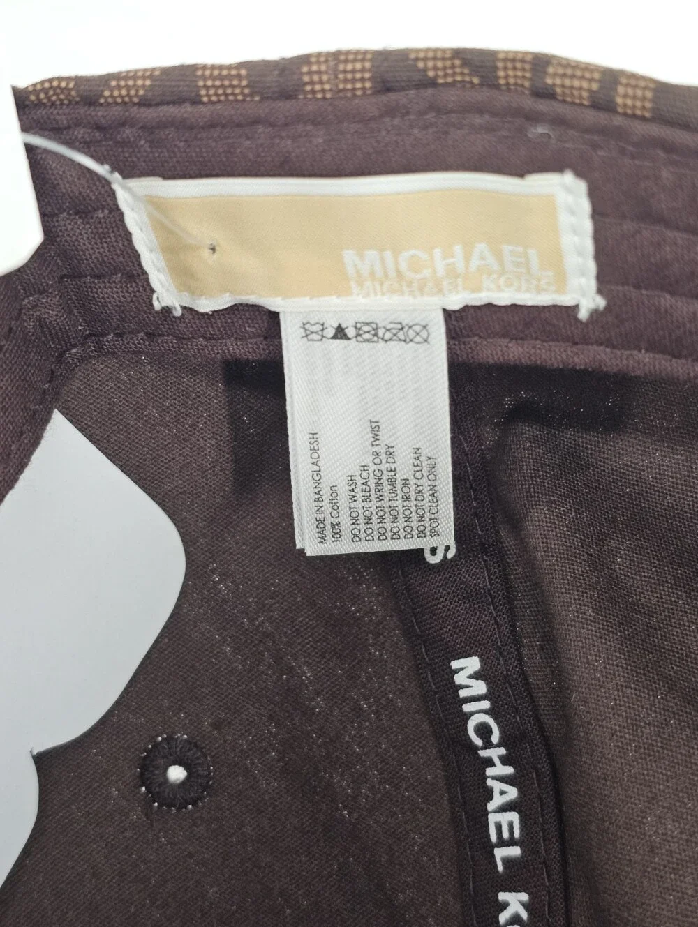 Michael Kors Monogram Logo Print Baseball Cap Women's